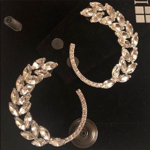 Oscar De La Renta NWOT Silver Navette Earrings
